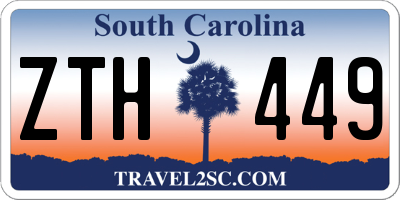 SC license plate ZTH449