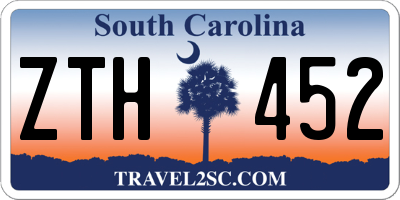 SC license plate ZTH452
