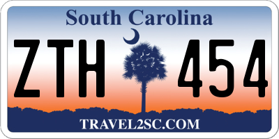 SC license plate ZTH454