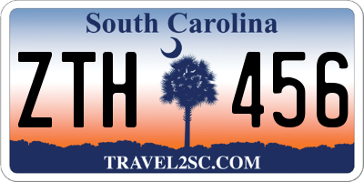 SC license plate ZTH456