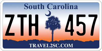 SC license plate ZTH457