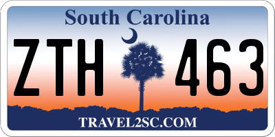 SC license plate ZTH463
