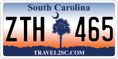 SC license plate ZTH465
