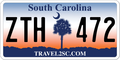SC license plate ZTH472
