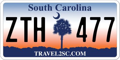 SC license plate ZTH477