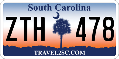 SC license plate ZTH478