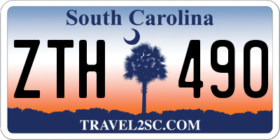 SC license plate ZTH490