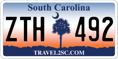 SC license plate ZTH492