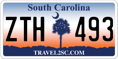 SC license plate ZTH493