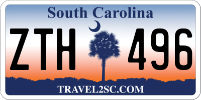 SC license plate ZTH496