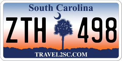 SC license plate ZTH498