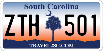 SC license plate ZTH501