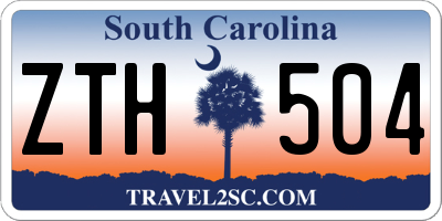 SC license plate ZTH504