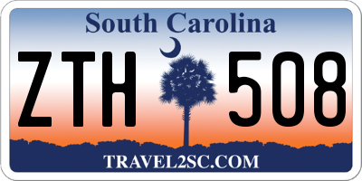 SC license plate ZTH508