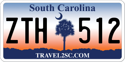 SC license plate ZTH512
