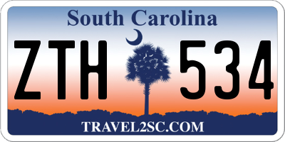 SC license plate ZTH534