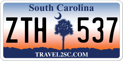 SC license plate ZTH537