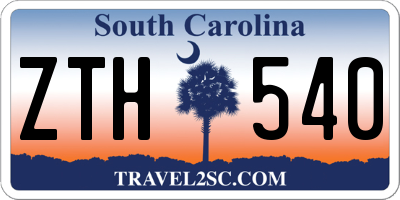 SC license plate ZTH540