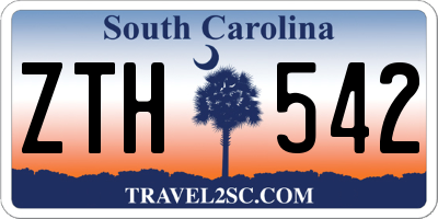 SC license plate ZTH542
