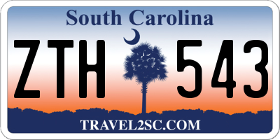 SC license plate ZTH543