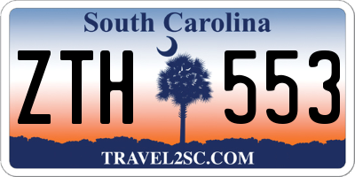 SC license plate ZTH553