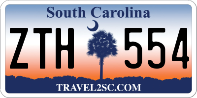 SC license plate ZTH554