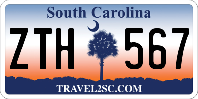 SC license plate ZTH567