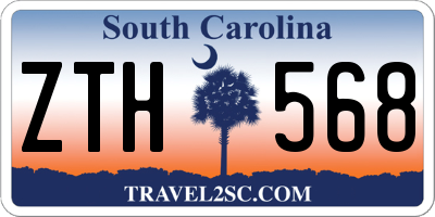 SC license plate ZTH568