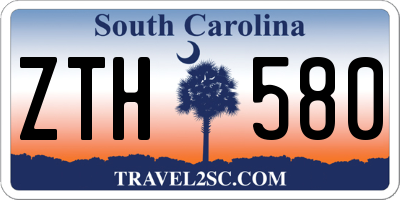SC license plate ZTH580