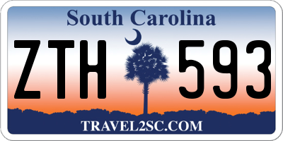 SC license plate ZTH593
