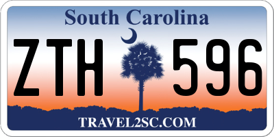 SC license plate ZTH596