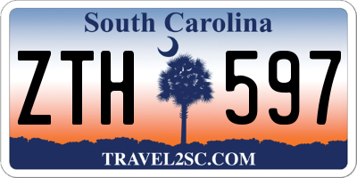 SC license plate ZTH597