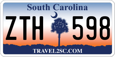 SC license plate ZTH598