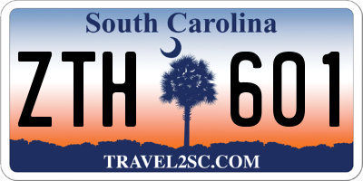 SC license plate ZTH601