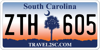SC license plate ZTH605