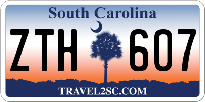 SC license plate ZTH607