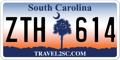 SC license plate ZTH614