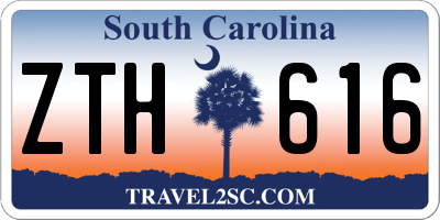 SC license plate ZTH616