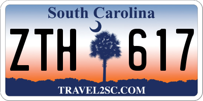 SC license plate ZTH617