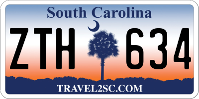 SC license plate ZTH634