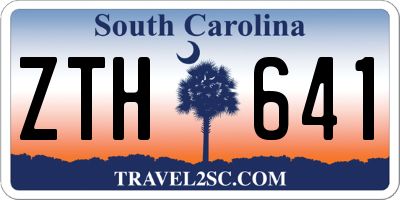 SC license plate ZTH641