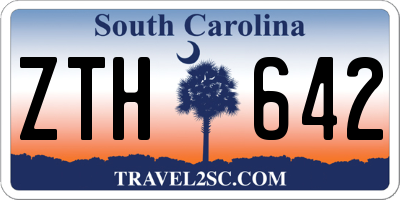 SC license plate ZTH642