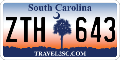 SC license plate ZTH643