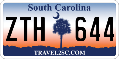 SC license plate ZTH644