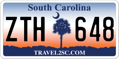 SC license plate ZTH648