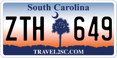 SC license plate ZTH649