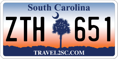 SC license plate ZTH651
