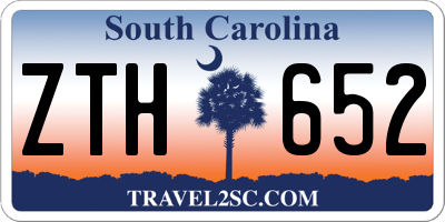 SC license plate ZTH652