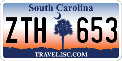 SC license plate ZTH653