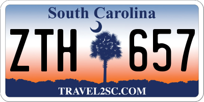 SC license plate ZTH657
